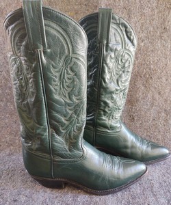 dark green cowboy boots