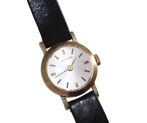 Vintage 14K massiv Gelbgold Longines Handaufzug Damenuhr - Bild 1 von 10