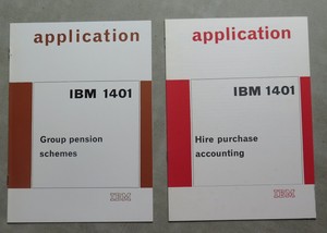 original vintage IBM (UK) 1401 application pamphlets - - 1961