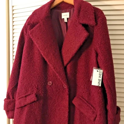 Abrigo Nine West Boucle para mujer. XXL. Fuscia/Marate. Nuevo con etiquetas Foto 1 de 4