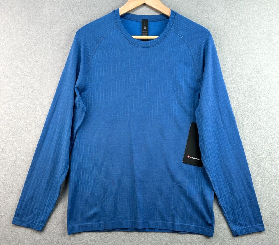 Lululemon Metal Vent Tech Shirt Small Long-Sleeve Pipe Dream Pitch Blue LM3FHKS
