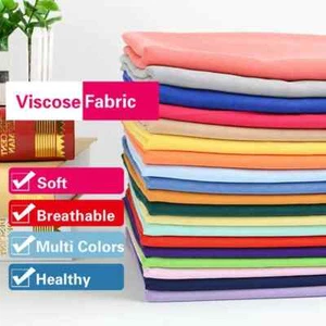 100% Viscose Chalis Material Non Stretch Dress Drape Fabric 58" By The Meter - Picture 1 of 84