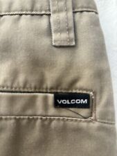 Volcom Khaki Tan Skater Shorts Boys Size 25 (10Y) Big Youth straight beige