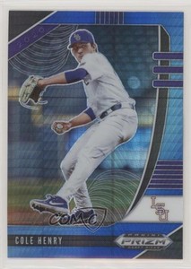 2020 Panini Prizm Draft Picks Blue and Carolina Hyper Cole Henry #PDP55