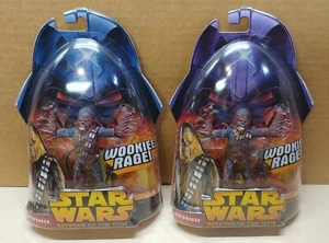 Star Wars ROTS Chewbacca Wookiee Rage Variant Set of Blue & Purple Cards Revenge - Picture 1 of 17