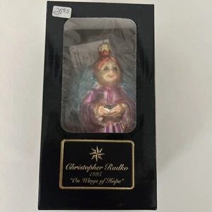 Vintage 1995 Christopher Radko On Wings Of Hope Ornament Figure With Box - Picture 1 of 7