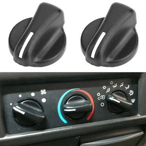 2PCS Heater A/C Blower Fan Speed Control Knob Black Fits 99-06 Wrangler TJ/ SH - Picture 1 of 9