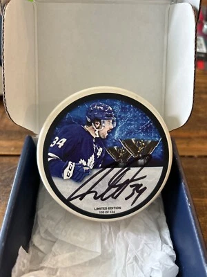 Auston Matthews Limited Addition 120/134 Toronto Maple Leafs signed Puck - Image 1 of 2
