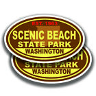 SCENIC BEACH STATE PARK DECALs 2 Stickers Washington Bogo Car Window