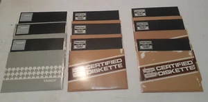9 Tandy & Radio Shack 8" Double Sided Certified Diskettes Vintage Disks 26-4961 - Photo 1/4