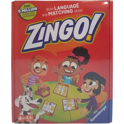 Zingo Language Board Game Bingo Matching Pictures Words Kids Age 4+ Ravensburger - Image 1 of 4