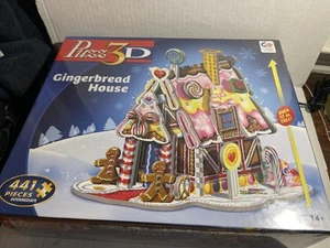NEW SEALED Puzz 3D Gingerbread House Candy Christmas Holiday Puzzle Hasbro 2012 - Picture 1 of 8