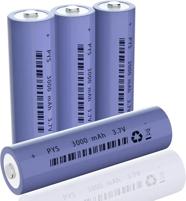 4 Pack Rechargeable Battery 3.7V Button Top 3000mAh NiMH Battery Cell USA - Image 1 of 4