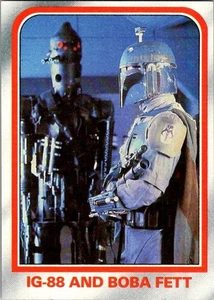 1980 Topps Empire Strikes Back #75 IG-88 e Boba Fett - Star Wars - Foto 1 di 2