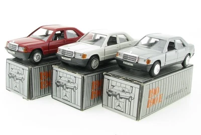3x CURSOR 1182 Mercedes-Benz 190 E 1:35 in OVP Box Auto Model Car 190E W 201 - Bild 1 von 4