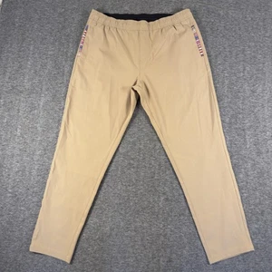 Wowie Hose Herren XL Khaki Hellbraun Jogger Elastischer Bund Kordelzug Tapered Leg Freizeit - Bild 1 von 13