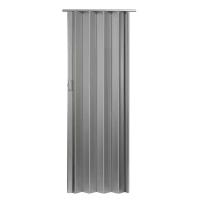 36 in. x 80 in. oakmont pvc vinyl silver accordion door - Image 1 of 4