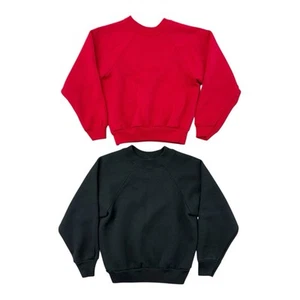 Vintage 90s Hanes Blank Crewneck Sweatshirts Kids Size X-Small 4/5 Lot Of 2 - Picture 1 of 6