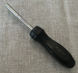 Snap-on Tools BLACK Ratcheting Screwdriver SSDMR4B Black Hard Handle - Picture 1 of 8