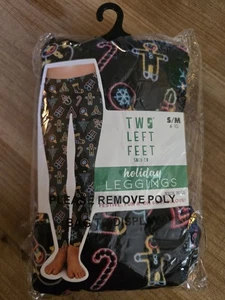 Two Left Feet Holiday Leggings Neon Noel S/M 4-10 - Bild 1 von 3