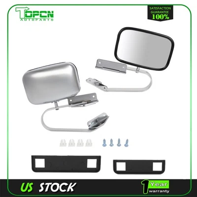 Par de espejos retrovisores laterales manuales izquierdo+derecho para camioneta Ford F150-F350 nuevos Foto 1 de 4