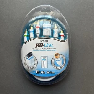 NYKO HD LINK For Nintendo Wii Component Audio Video Cable 8 ft Gold Plated NEW! - Picture 1 of 4