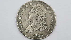Contemporary Counterfeit 1836 Half Bust Coin - Riddell #470 - Davignon 1836 3 C - Picture 1 of 24