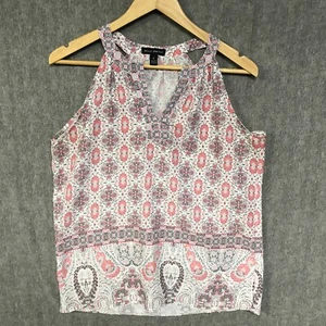 Willi Smith Shirt Womens Small Pink Sleeveless Blouse Top Ladies Floral Tunic - Picture 1 of 12