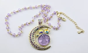 Kirks Folly Goddess Seaview Moon Stardust Pendant Mystic Crystal Necklace GT - Picture 1 of 9