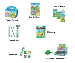 Rellenos de bolsas de fiesta de dinosaurios bolsas de botín - cajas de comida, juegos de lápices - Imagen 1 de 2