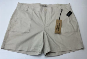 Liverpool Chino Shorts size 18W Chalk Khaki LY9116QH Flap Pocket NEW - Picture 1 of 17