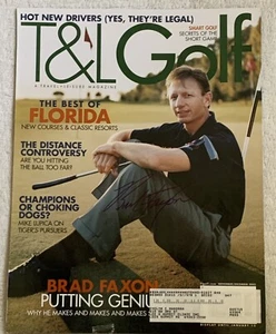 PORTADA DE REVISTA DE GOLF T&L pga tour Star BRAD FAXON Firmada Autografiada Firmada - Imagen 1 de 2