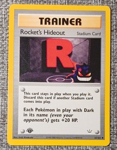 Pokemon 1st Edition Rocket's Hideout 63/64 Neo Revelation Vintage 