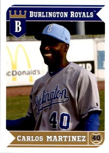 2013 Burlington Royals Grandstand #16 Carlos Martinez Pitching Coach Card