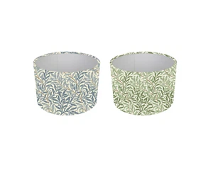 Handmade William Morris Willow bough Sage/ Azure Drum Lampshade Pendant shade - Picture 1 of 13
