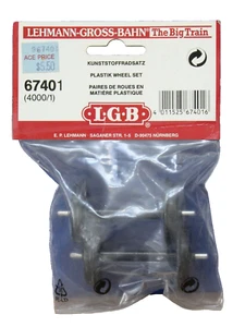 Juego de ruedas de plástico LGB 67401 (4000/1) (par) nuevo en paquete - Imagen 1 de 2