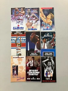Washington Bullets (16 Spielpläne) 1983-84 bis 1988-99 auf Rückseite sind Washington Caps - Bild 1 von 4