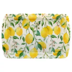 More details for lemon grove small serving tray food snacks summer fruit design yellow tableware