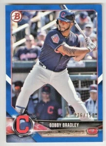 2018 BOWMAN DRAFT BLUE BOBBY BRADLEY BD-163 136/150 INDIANS - Picture 1 of 2
