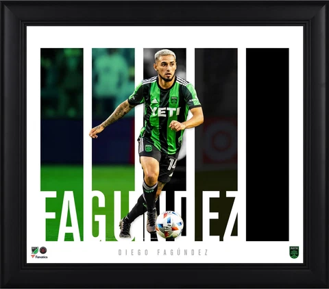 Diego Fagundez Austin FC Framed 15" x 17" Player Panel Collage Cover