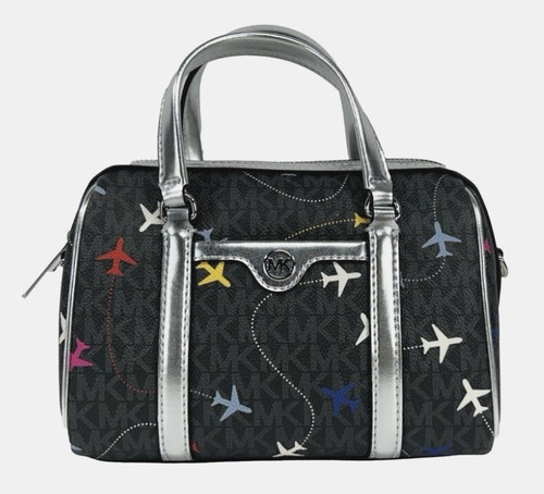 Borsa a tracolla piccola Michael Kors da viaggio nera multi nuova