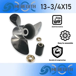 13-3/4"x15" Stainless Steel Outboard Prop for Yamaha 150-250HP, 15 Spline Tooth - Picture 1 of 9