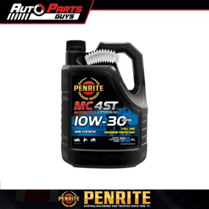 Penrite MC-4ST 10W-30 Semi Synthetic 4 Stoke Motorcycle Oil 4L | MC4SEMI10W30004 - Picture 1 of 3