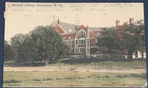 Marshall College, Huntington, WV Postcard 1908 - Handcolored - Picture 1 of 2
