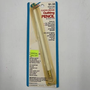 EZ QUILTING by Nancy Crow Cloth Fabric WASHOUT PENCIL *Discontinued* NIP White - Picture 1 of 2