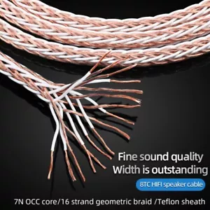 5m HIFI 8TC 7N OCC Pure Copper Speaker Bulk Cable Hi-End Audio Loudspeaker Wire - Picture 1 of 18
