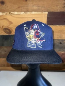Vintage 90s Milwaukee Admirals Zephyr IHL Hockey Blue Fitted Hat Cap Size 6 7/8 - Picture 1 of 8