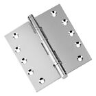 Door Hinge 5 X 5 Solid Brass Ball Bearing Polished Chrome With Tips