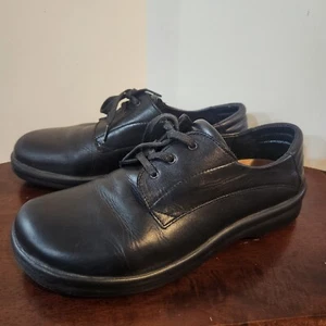 Birkenstock Footprints Womens Oxfords Sz Eur 40 US 9 Black Leather Lace Up - Picture 1 of 11