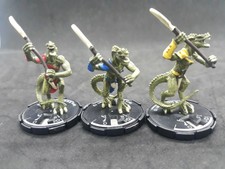 Mage Knight Dungeons Lizard Man 013, 014, 015 Set D&D DND WizKids C-1